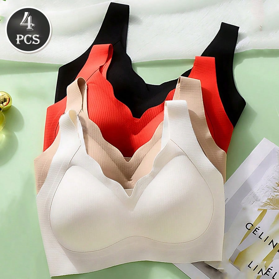 4 قطع حمالات صدر نسائية بدون خ - مراجعة Mastectomy Bra Pocket وسعره